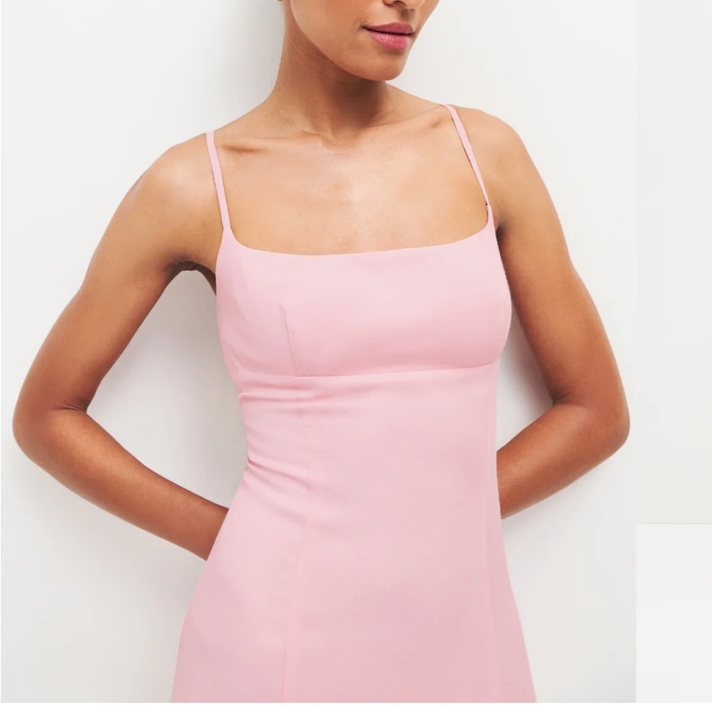 Elegant Pink Spaghetti Strap Dress